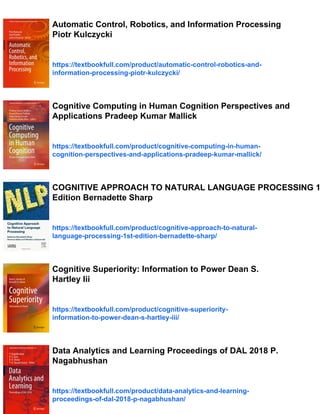 Cognitive Computing and Information Processing T.N. Nagabhushan | PDF
