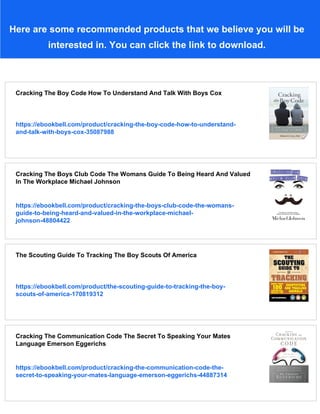 Cracking The Boy Code How To Understand And Talk With Boys Adam J Cox | PDF