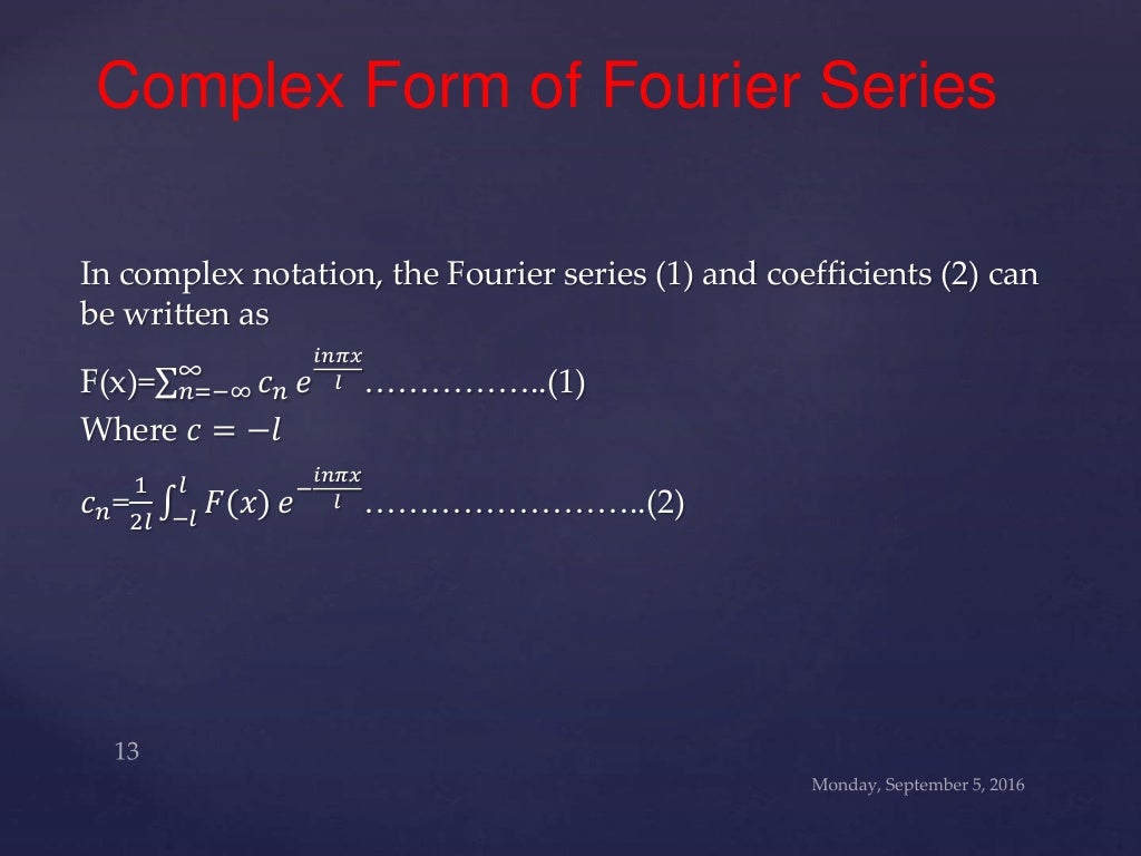 fourier series presentation slideshare