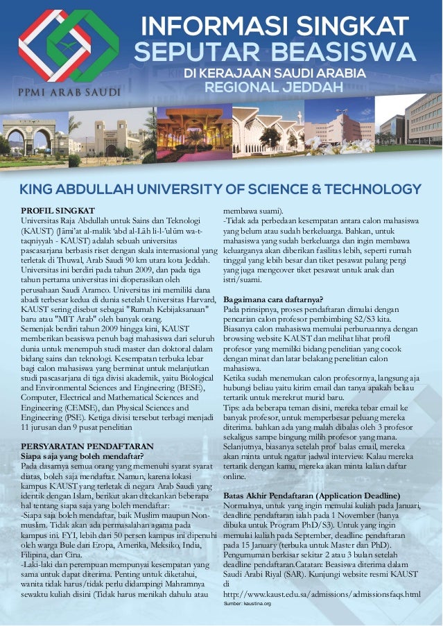 Beasiswa Arab Saudi Profil Singkat Pdf
