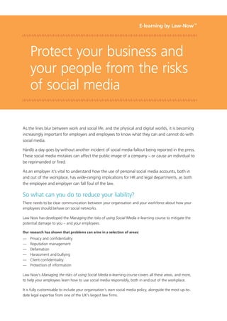 (S) Managing the risks of using Social Media PDF