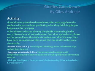 After reading the story map out with the students what they saw in the story have them order the animals in which the bear saw them, and have them county them so they get practice counting with animals in the story.