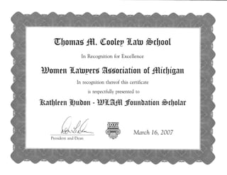 WLAM Certificate 2