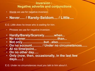 Not Only Inversion Examples Inversion | PPT