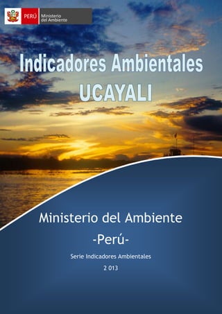 1
Ministerio del Ambiente
-Perú-
Serie Indicadores Ambientales
2 013
 