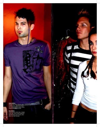 FEMALE MODELS
MARIAM ZAKI, WENDI HUGHES, KATIE
ELDERKIN, EVA L., VANESSA G., FRANC-
ESCA GARRIDO SOWSAN KARIM, RANDA
SHAMSEDDINE, SAMIHA ELVIRA
MALE MODELS
CHRIS JACKSON, JOSEPH GRILL, THOMAS
GLASS, PAUL TRUSIK, RYAN OSENREDER,
MATTHEW MEEKS, BEKI HOXHA, CHRIS
HATCH, ELLE BRITTINGHAM
 