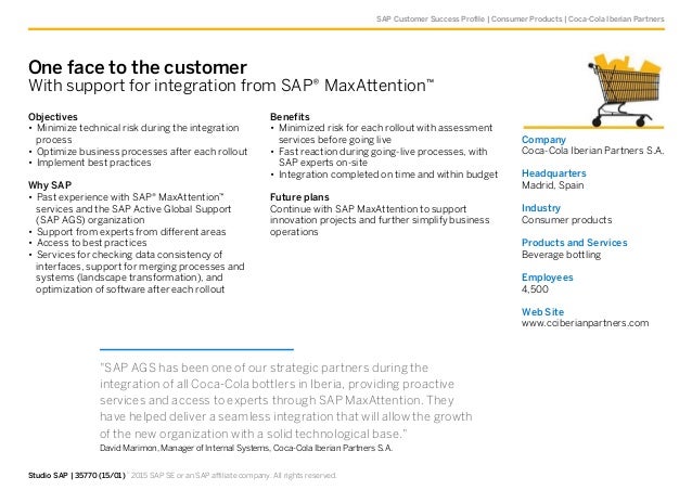Coca Cola Iberian Partners Smooth Integration Of Bottlers With Sap