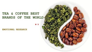 TEA & COFFEE BEST
BRANDS OF THE WORLD
EMOTIONAL RESEARCH
№ 9
 