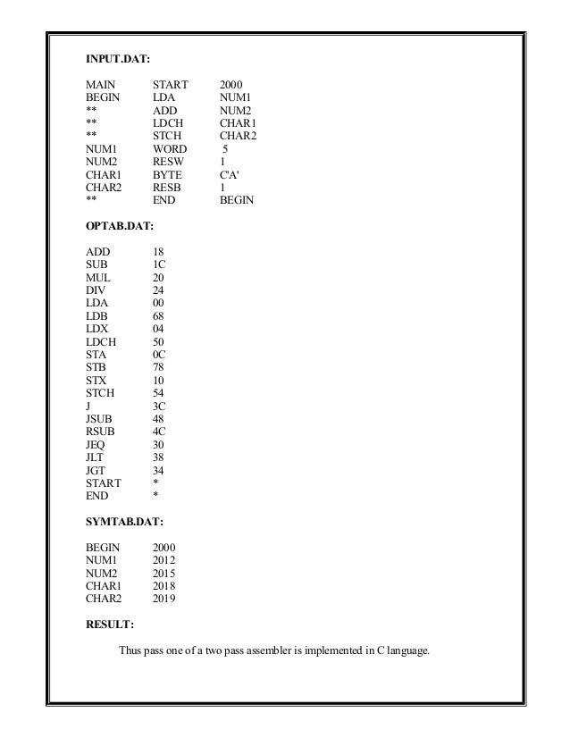 System software lab manual
