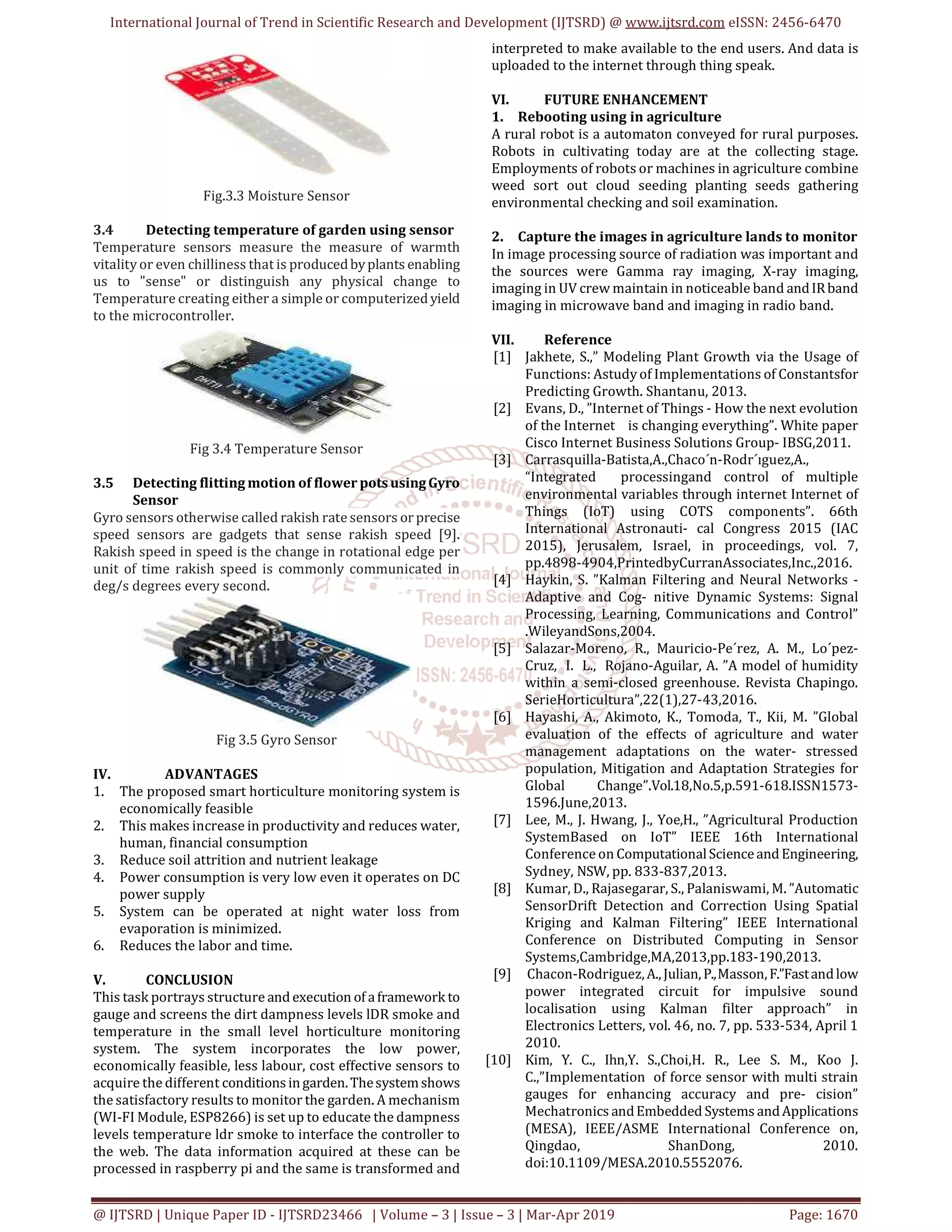 IoT Based Smart Horticulture Monitoring System | PDF