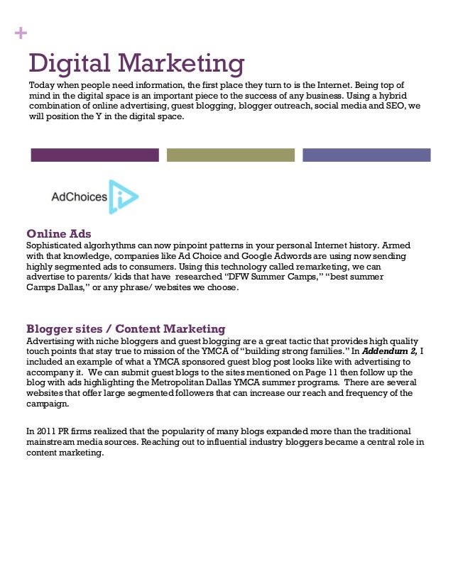 marketing plan proposal 2014 10 14 marketing plan proposal