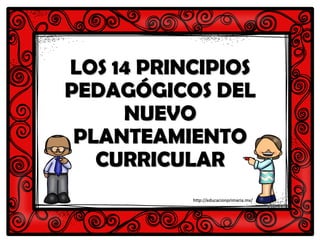 LOS 14 PRINCIPIOS
PEDAGÓGICOS DEL
NUEVO
PLANTEAMIENTO
CURRICULAR
http://educacionprimaria.mx/
 