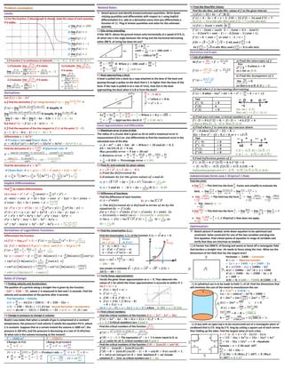 Pre-calculus 1, 2 and Calculus I (exam notes) | PDF
