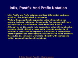 Simple Infix Operation Image 358 33 powerpoint-slides_9-stacks-queues_chapter-9 | PPT