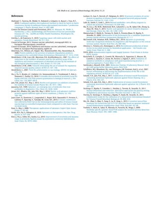H.B. Modh et al. / Journal of Biotechnology 238 (2016) 15–21 21
References
Alahmad, Y., Taverna, M., Mobdi, H., Duboeuf, J., Grégoire, A., Rancé, I., Tran, N.T.,
2010. A validated capillary electrophoresis method to check for batch-to-batch
consistency during recombinant human glycosylated interleukin-7 production
campaigns. J. Pharm. Biomed. Anal. 51, 882–888.
Centers for Disease Control and Prevention, 2012. In: Atkinson, W., Wolfe, S.,
Hamborsky, J. (Eds.), Epidemiology and Prevention of Vaccine-preventable
Diseases (61–74). , twelfth ed. Public Health Foundation, Washington DC,
second printing.
Cerchia, L., de Franciscis, V., 2010. Targeting cancer cells with nucleic acid
aptamers. Trends Biotechnol. 28, 517–525.
Council of Europe, 2013. Tetanus vaccine (adsorbed), monograph 0452. In:
European Pharmacopoeia, seventh ed.
Council of Europe, 2014. Diphtheria and tetanus vaccine (adsorbed), monograph
0444. In: European Pharmacopoeia, eighth ed.
Determan, A.S., Wilson, J.H., Kipper, M.J., Wannemuehler, M.J., Narasimhan, B.,
2006. Protein stability in the presence of polymer degradation products:
consequences for controlled release formulations. Biomaterials 27, 3312–3320.
Hendriksen, C.F.M., Gun, J.W., Marsman, F.R., Kreeftenberg, J.G., 1987. The effects of
reductions in the numbers of animals used for the potency assay of the
diphtheria and tetanus components of adsorbed vaccines by the methods of
the European pharmacopoeia. J. Biol. Stand. 15, 353-336.
Hendriksen, C.F.M., 2006. Towards eliminating the use of animals for regulatory
required vaccine quality control. ALTEX 23, 187–190.
Hendriksen, C., 2007. Three Rs achievements in vaccinology. AATEX 14 (Special),
575–579.
Hu, J., Yu, Y., Brooks, J.C., Godwin, L.A., Somasundaram, S., Torabinejad, F., Kim, J.,
Shannon, C., Easley, C.J., 2014. A reusable electrochemical proximity assay for
highly selective, real-time protein quantitation in biological matrices. J. Am.
Chem. Soc. 136, 8467–8474.
Jain, N.K., Jetani, H.C., Roy, I., 2013. Nucleic acid aptamers as stabilizers of proteins:
the stability of tetanus toxoid. Pharm. Res. 30, 1871–1882.
Jayasena, S.D., 1999. Aptamers: an emerging class of molecules that rival
antibodies in diagnostics. Clin. Chem. 45, 1628–1650.
Jetani, H.C., Bhadra, A.K., Jain, N.K., Roy, I., 2014. Nucleic acid aptamers stabilize
proteins against different types of stress conditions. J. Pharm. Sci. 103,
100–106.
Juan-Giner, A., Domicent, C., Langendorf, C., Roper, M.H., Baoundoh, P., Fermon, F.,
Gakima, P., Zipursky, S., Tamadji, M., Grais, R.F., 2014. A cluster randomized
non-inferiority ﬁeld trial on the immunogenicity and safety of tetanus toxoid
vaccine kept in controlled temperature chain compared to cold chain. Vaccine
32, 6220–6226.
Kaur, G., Roy, I., 2008. Therapeutic applications of aptamers. Expert Opin. Invest.
Drugs 17, 43–60.
Keefe, A.D., Pai, S., Ellington, A., 2010. Aptamers as therapeutics. Nat. Rev. Drug
Discov. 9, 537–550.
Kim, J., Hu, J., Sollie, R.S., Easley, C.J., 2010. Improvement of sensitivity and dynamic
range in proximity ligation assays by asymmetric connector hybridization.
Anal. Chem. 82, 6976–6982.
Lockyer, K., Gao, F., Derrick, J.P., Bolgiano, B., 2015. Structural correlates of carrier
protein recognition in tetanus toxoid-conjugated bacterial polysaccharide
vaccines. Vaccine 33, 1345–1352.
Lollo, B., Steele, F., Gold, L., 2014. Beyond antibodies: new afﬁnity reagents to
unlock the proteome. Proteomics 14, 638–644.
Ma, H., Liu, J., Ali, M.M., Mahmood, M.A., Labanieh, L., Lu, M., Iqbal, S.M., Zhang, Q.,
Zhao, W., Wan, Y., 2015. Nucleic acid aptamers in cancer research, diagnosis
and therapy. Chem. Soc. Rev. 44, 1240–1256.
Matejtschuk, P., Malik, K., Tierney, R., Sloth, E., Preneta-Blanc, R., Rigsby, P.,
Sesardic, D., 2009. Optimization of the formulation for a candidate lyophilised
tetanus toxoid reference preparation. Biologicals 37, 1–7.
McConnell, E.M., Holahan, M.R., DeRosa, M.C., 2014. Aptamers as promising
molecular recognition elements for diagnostics and therapeutics in the central
nervous system. Nucleic Acid Ther. 24, 388–404.
Oliveira, C., Teixeira, J.A., Domingues, L., 2014. Recombinant production of plant
lectins in microbial systems for biomedical application − the frutalin case
study. Front. Plant Sci. 5, 390.
PATH, 2010. Immunization Logistics and Supply Systems: From Vision to Action.
PATH, Seattle.
Rustichelli, D., Castiglia, S., Gunetti, M., Mareschi, K., Signorino, E., Muraro, M.,
Castello, L., Sanavio, F., Leone, M., Ferrero, I., Fagioli, F., 2013. Validation of
analytical methods in compliance with good manufacturing practice: a
practical approach. J. Transl. Med. 11, 197.
Sambrook, J., Russell, D.W., 2001. Molecular Cloning: A Laboratory Manual, third
ed. Cold spring harbor laboratory press, New York.
Schiffelers, M.J., Blaauboer, B.J., van Vlissingen, J.M. Fentener, Kuil, J., et al., 2007.
Factors stimulating or obstructing the implementation of the 3Rs in the
regulatory process. ALTEX 24, 271–278.
Solanki, V.A., Jain, N.K., Roy, I., 2011. Stabilization of tetanus toxoid formulation
containing aluminium hydroxide adjuvant against freeze-thawing. Int. J.
Pharm. 414, 140–147.
Solanki, V.A., Jain, N.K., Roy, I., 2012. Stabilization of tetanus toxoid formulation
containing aluminium hydroxide adjuvant against agitation. Int. J. Pharm. 423,
297–302.
Stickings, P., Rigsby, P., Coombes, L., Hockley, J., Tierney, R., Sesardic, D., 2011.
Animal reﬁnement and reduction: alternative approaches for potency testing
of diphtheria and tetanus vaccines. Procedia Vaccinol. 5, 200–212.
Tierney, R., Stickings, P., Hockley, J., Rigsby, P., Iwaki, M., Sesardic, D., 2011.
Collaborative study for the calibration of a replacement International Standard
for Tetanus Toxoid Adsorbed. Biologicals 39, 404–416.
Wu, W., Zhao, S., Mao, Y., Fang, Z., Lu, X., Zeng, L., 2015. A sensitive lateral ﬂow
biosensor for Escherichia coli O157:H7 detection based on aptamer mediated
strand displacement ampliﬁcation. Anal. Chim. Acta 861, 62–68.
Yoshida, Y., Horii, K., Sakai, N., Masuda, H., Furuichi, M., Waga, I., 2009.
Antibody-speciﬁc aptamer-based PCR analysis for sensitive protein detection.
Anal. Bioanal. Chem. 395, 1089–1096.
 