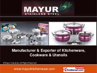 Manufacturer & Exporter of Kitchenware, Cookware & Utensils 