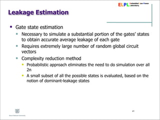 Power estimation in low power vlsi design | PDF