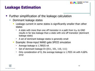 Power estimation in low power vlsi design | PDF