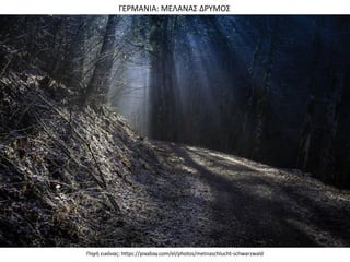 Πθγι εικόνασ: https://pixabay.com/el/photos/metnaschlucht-schwarzwald
ΓΕΡΜΑΝΙΑ: ΜΕΛΑΝΑ΢ ΔΡΤΜΟ΢
 
