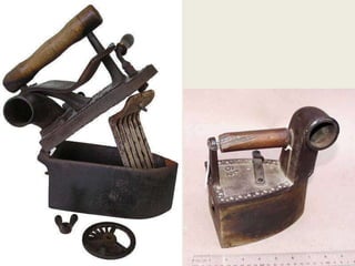 В XVIII веке в России утюги изготавливались в основном
на Демидовских заводах. Тогда же были придуманы утюги
со сменным вк...