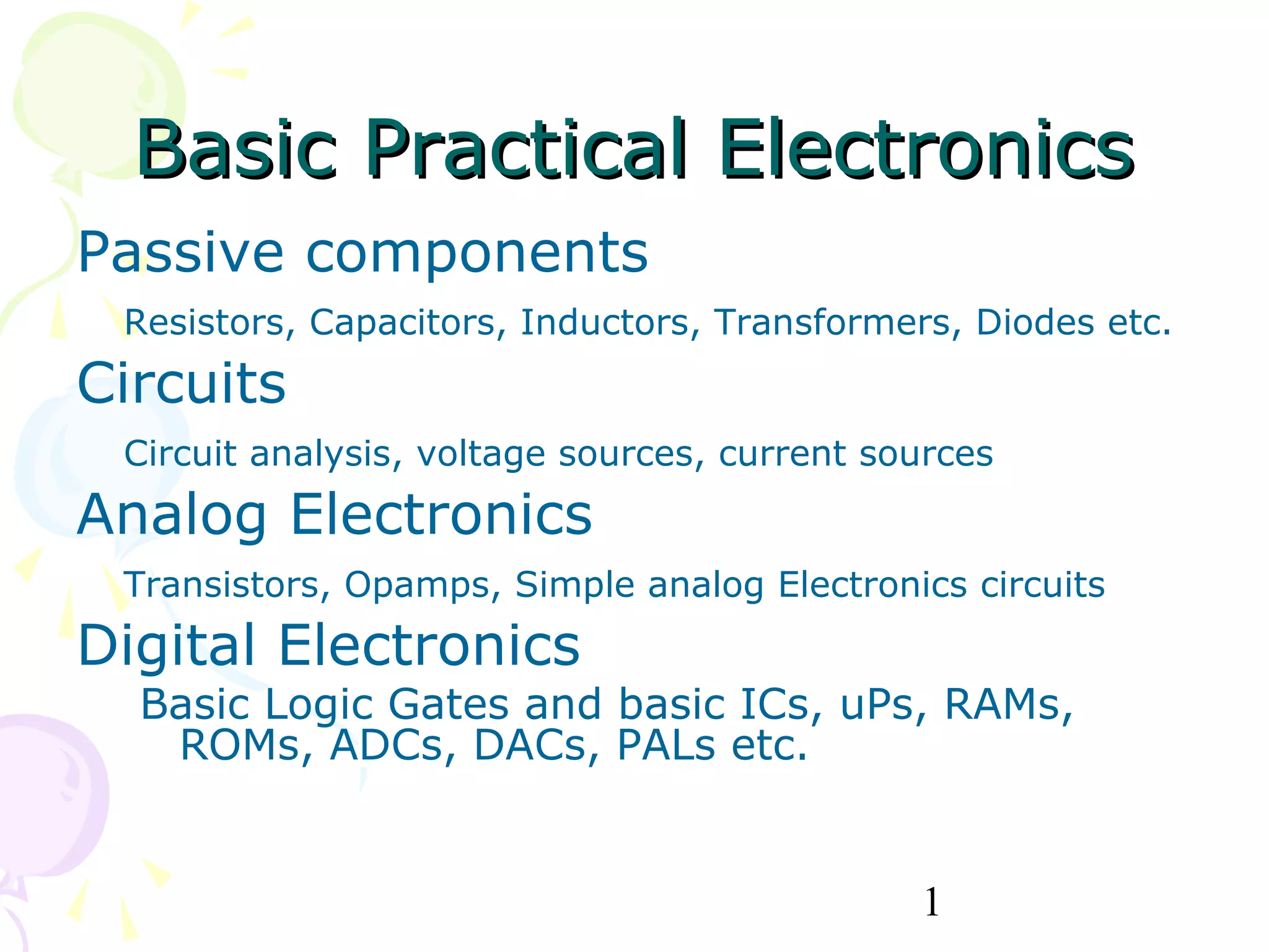 basic-analog-electronics | PPT