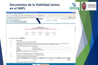 Documentos de la Viabilidad (Antes
en el SNIP)
 