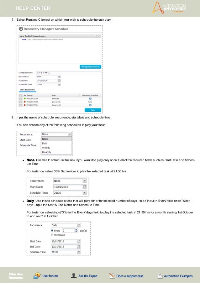 automation anywhere development client runtime client and control room