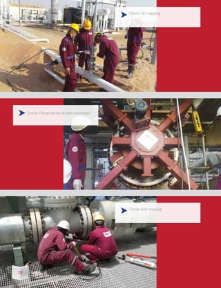 Onsite Hot tapping
Onsite bolt torquing
Onsite Flange facing of heat exchanger
19
 