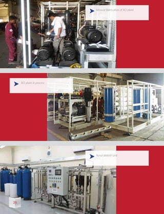 Inhouse fabrication of RO plant
Renal dialysis unit
RO plant in process
35
 