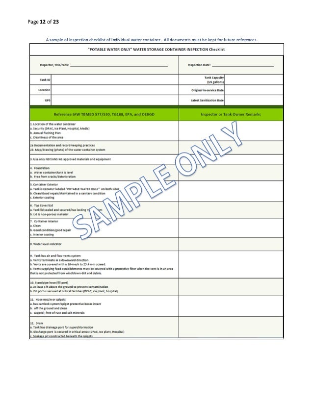 Hazardous Waste Container Storage Area Inspection Checklist Dandk