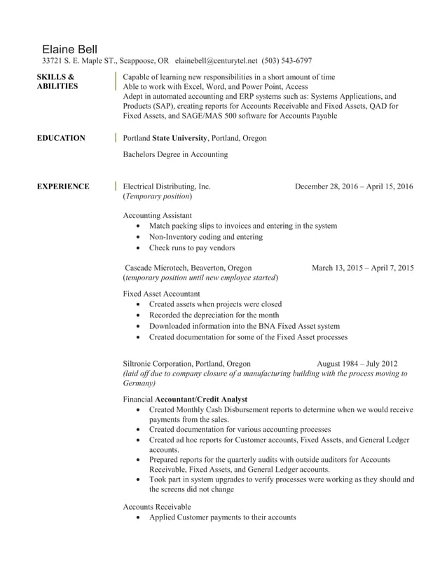 Elaine Bell Resume PDF - Elaine Bell Resume 1 638 