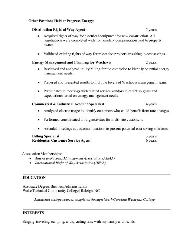 Resume attended meetings