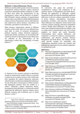 Compare and Analyze the Cultures with Hofstedes Cultural Dimensions ...