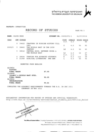 BA grade sheet (English) | PDF
