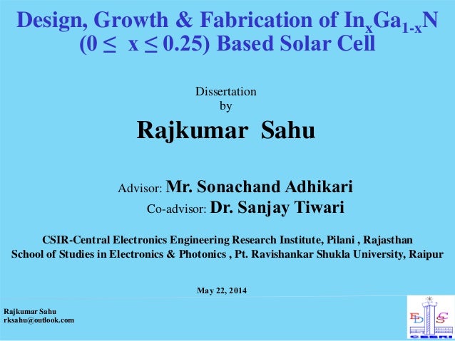 Solar cell phd thesis