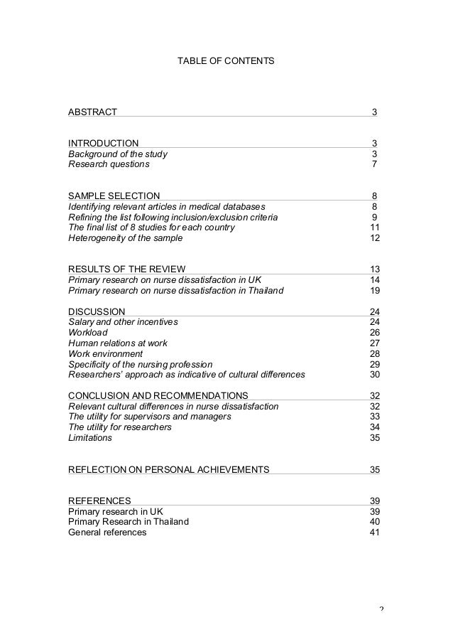 Dissertation exclusion in research