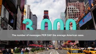 The number of messages PER DAY the average American sees.
 