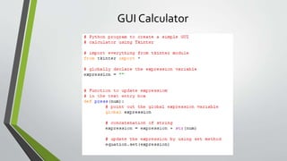 GUI Calculator
 