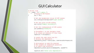 GUI Calculator
 