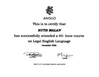 LEGAL ENGLISH-certificate