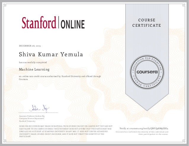 machine learning certification