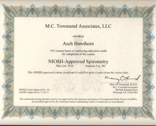 NIOSH Certification