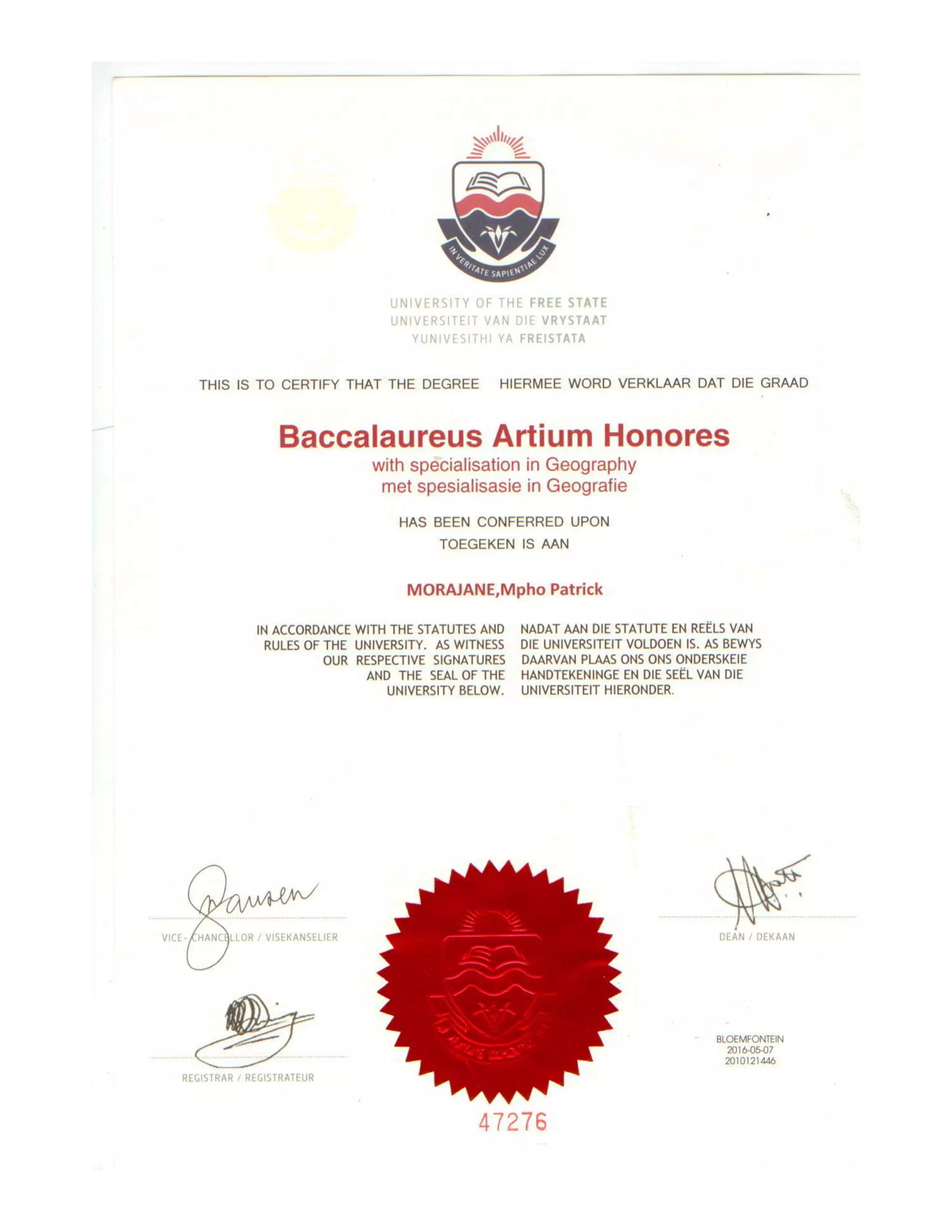 Bachelors Honours Geography PDF