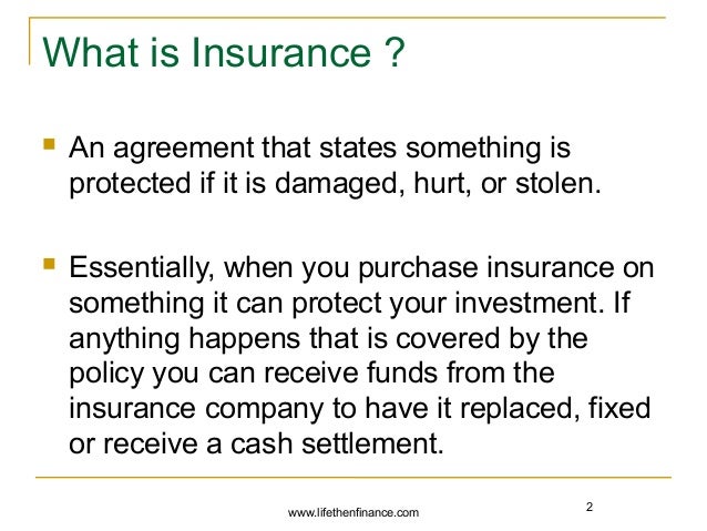  Definition of Insurance
