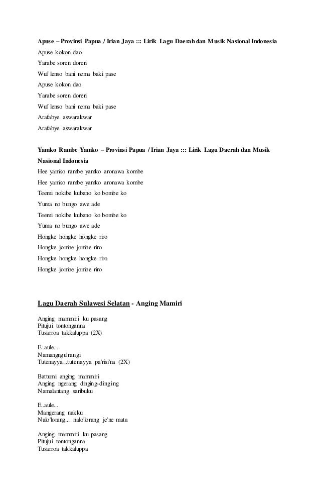 35 lagu daerah 35 lagu daerah