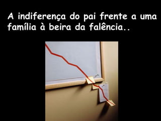 A indiferença do pai frente a uma
família à beira da falência..
 