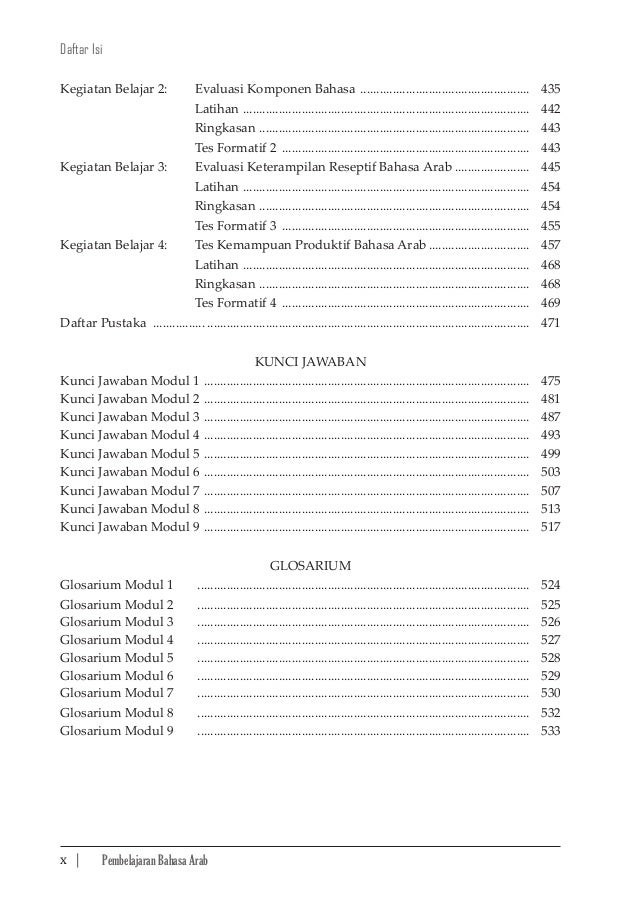 Contoh Soal Bahasa Arab Dan Kunci Jawabannya Mufrod