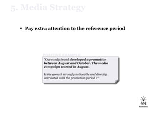 5. Media Strategy

    Pay extra attention to the reference period




            POSITIVE EXAMPLE
            “Our cand...