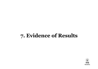 7. Evidence of Results
 