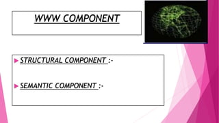 WWW COMPONENT
 STRUCTURAL COMPONENT :-
 SEMANTIC COMPONENT :-
 